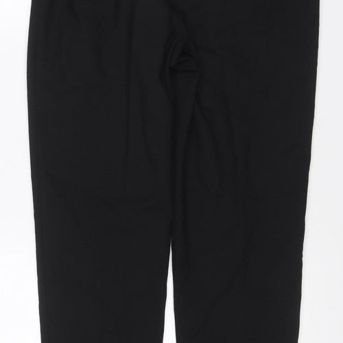 Next Women’s Black UK 12 Tailoring Elastic Waist Straight Trousers