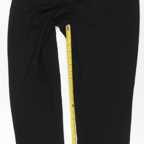 Next Women’s Black UK 12 Tailoring Elastic Waist Straight Trousers
