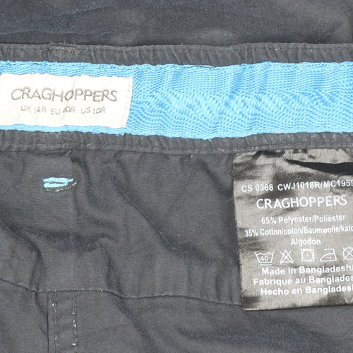 Craghoppers Women’s Black UK 14 Convertible Cargo Travel Trousers