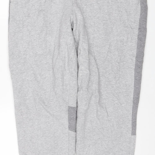 Everlast Women Grey Colourblock Jogger Sweatpants UK 16 Cotton Blend
