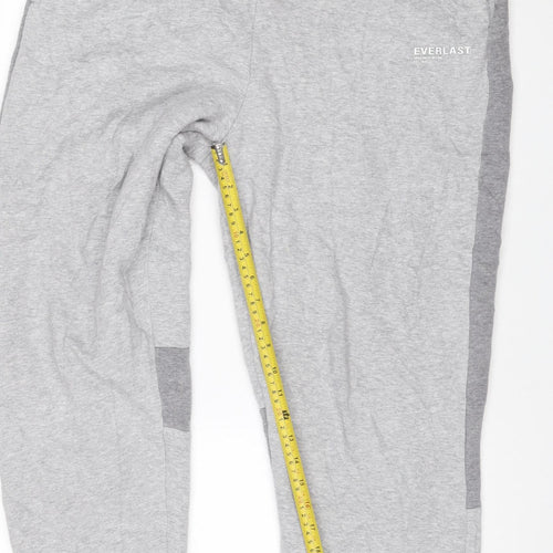 Everlast Women Grey Colourblock Jogger Sweatpants UK 16 Cotton Blend