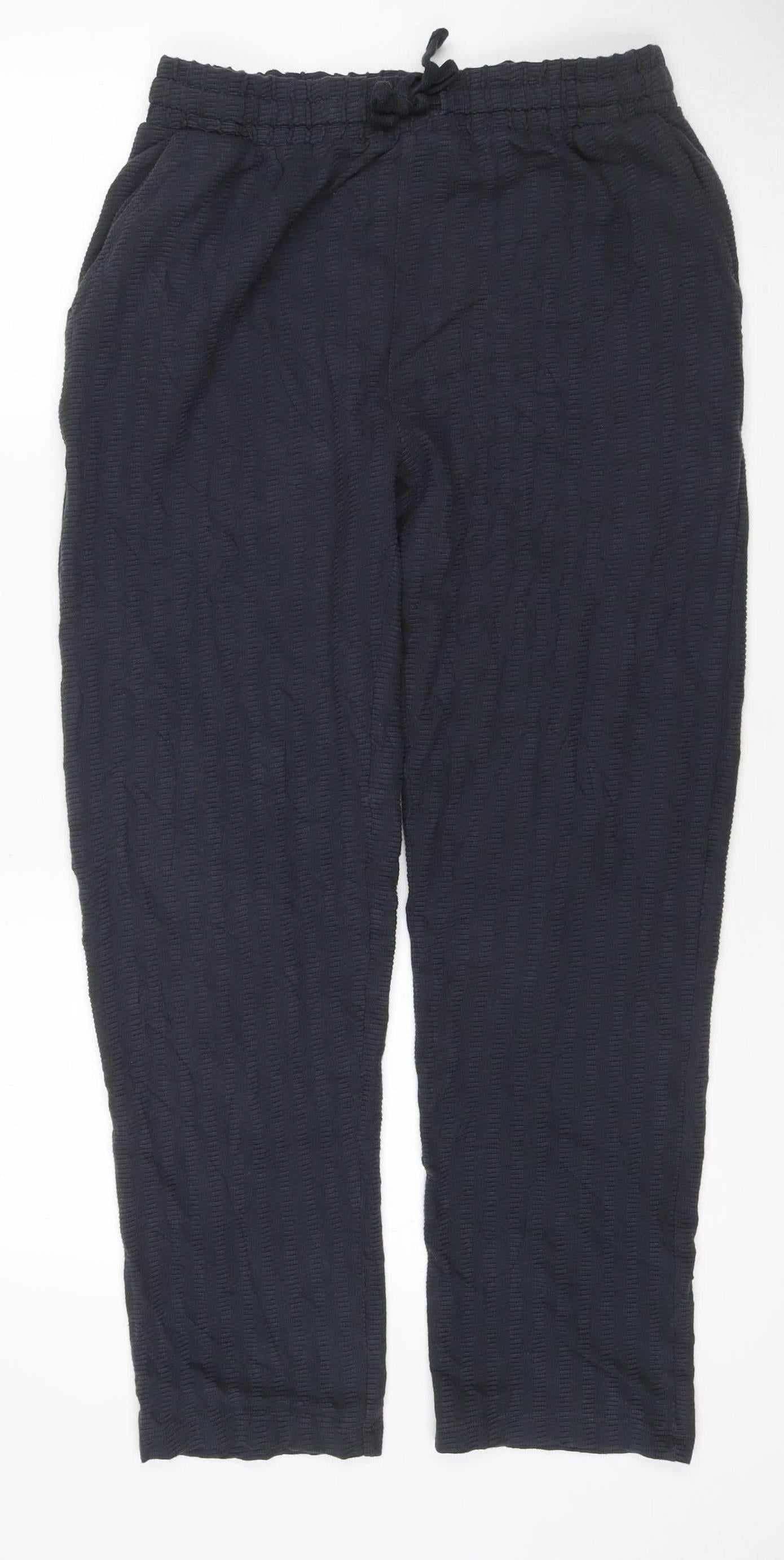 Next Men’s Black M Regular Leg Drawstring Textured Jogger Trousers
