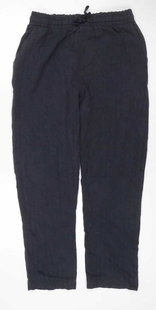 Next Men’s Black M Regular Leg Drawstring Textured Jogger Trousers