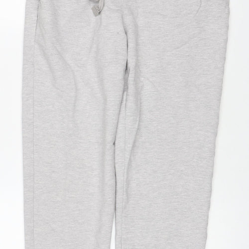 Marks and Spencer Women Grey Size 12 Cotton Jogger Sweatpants