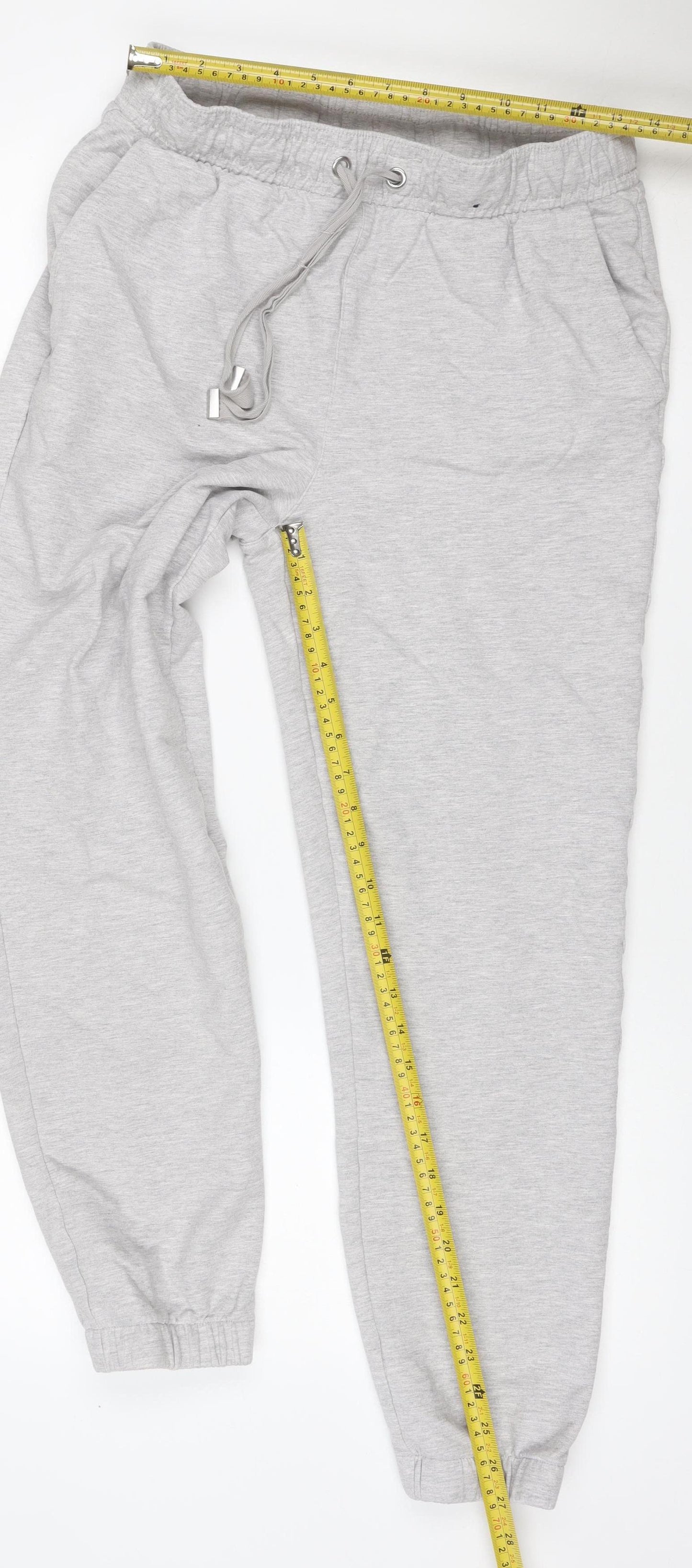 Marks and Spencer Women Grey Size 12 Cotton Jogger Sweatpants