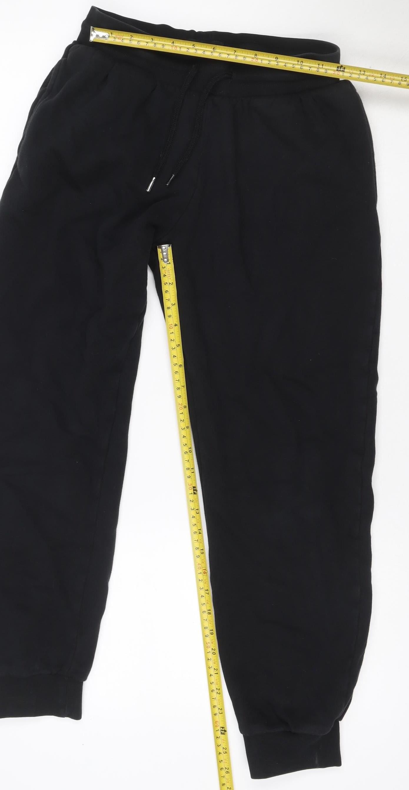Next Men’s Black Size S Jogger Sweatpants Elastic Waist Zip Pockets