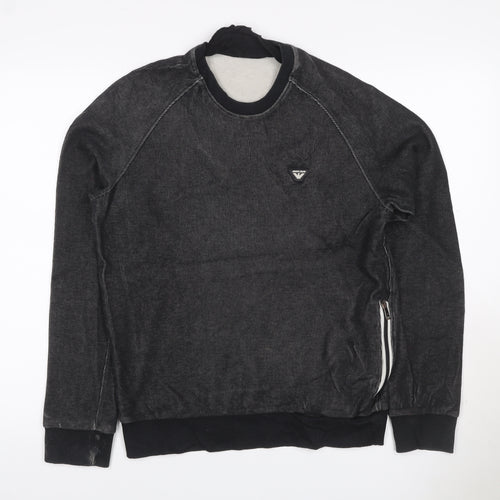 Armani Jeans Men’s Black S Pullover Crew Neck Logo Sweatshirt