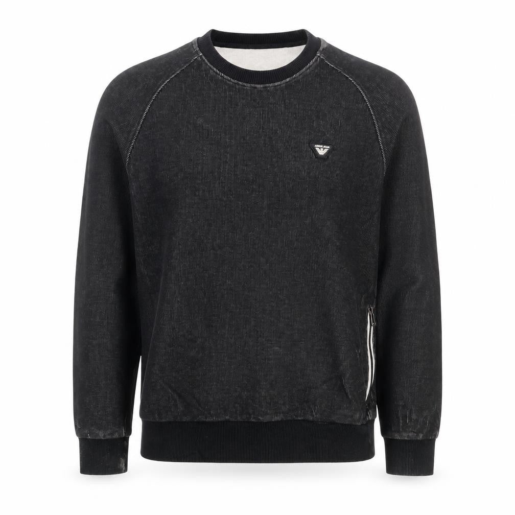 Armani Jeans Men’s Black S Pullover Crew Neck Logo Sweatshirt