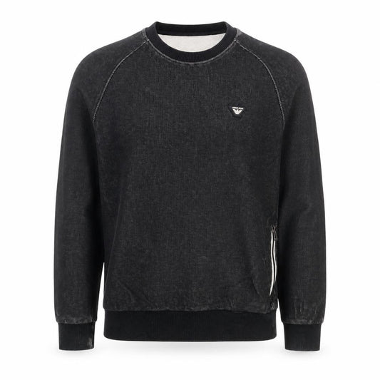 Armani Jeans Men’s Black S Pullover Crew Neck Logo Sweatshirt