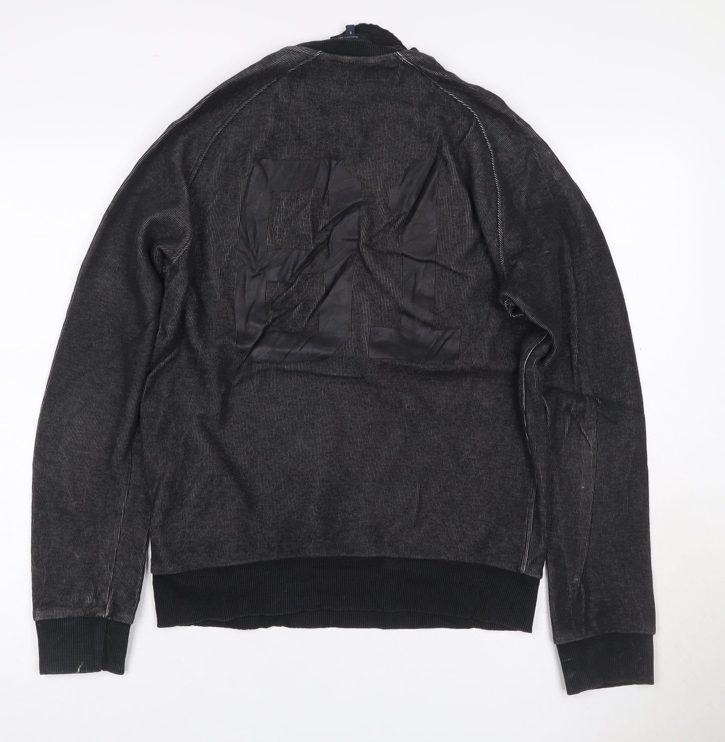 Armani Jeans Men’s Black S Pullover Crew Neck Logo Sweatshirt