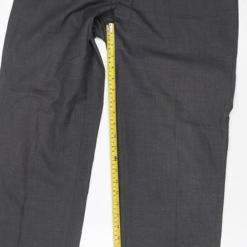 Marks and Spencer Men’s Grey 32 31 Straight Dress Trousers