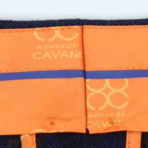 House of Cavani Men's Blue Check 40R Dress Trousers Formal Lined