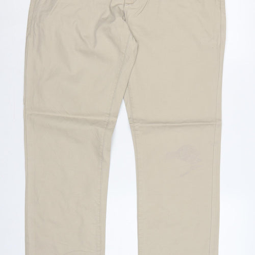 Crew Clothing Co. Men’s Beige 34 Regular Cotton Chino Trousers