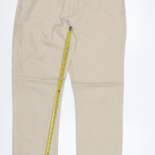 Crew Clothing Co. Men’s Beige 34 Regular Cotton Chino Trousers