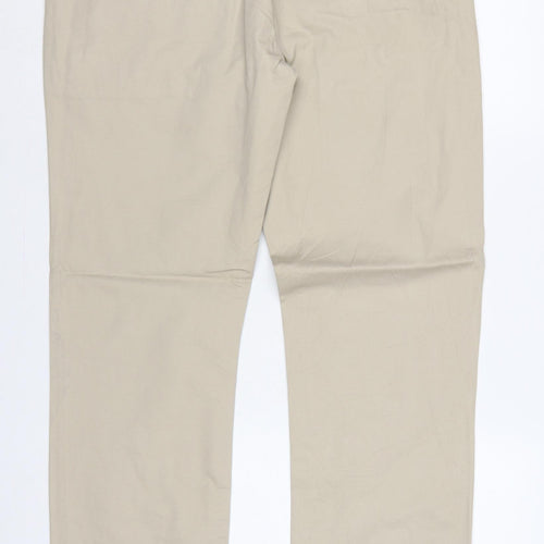 Crew Clothing Co. Men’s Beige 34 Regular Cotton Chino Trousers