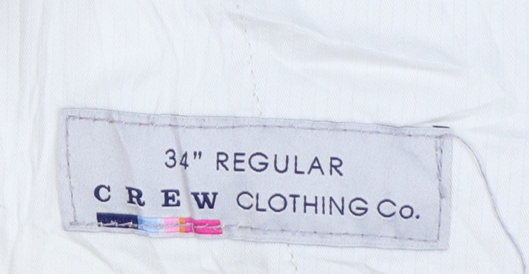 Crew Clothing Co. Men’s Beige 34 Regular Cotton Chino Trousers