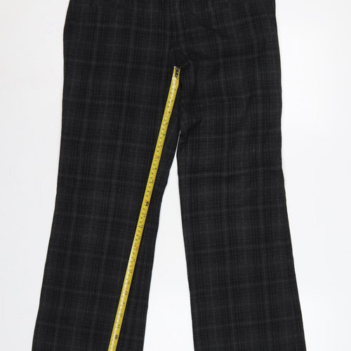 Esprit Women’s Black Check Bootcut Trousers UK 10 Tailored Workwear