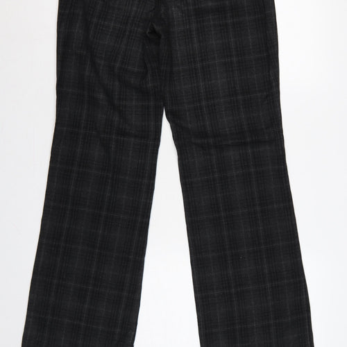 Esprit Women’s Black Check Bootcut Trousers UK 10 Tailored Workwear