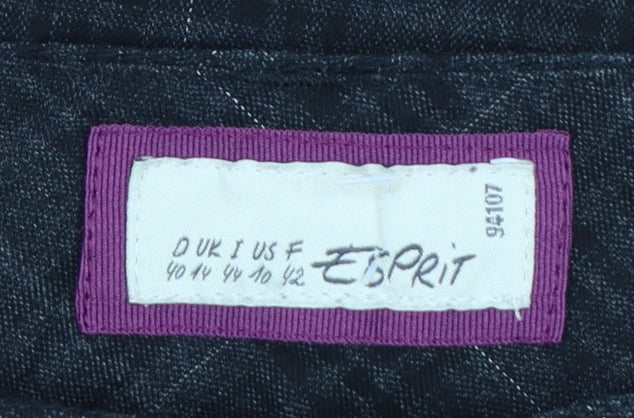 Esprit Women’s Black Check Bootcut Trousers UK 10 Tailored Workwear