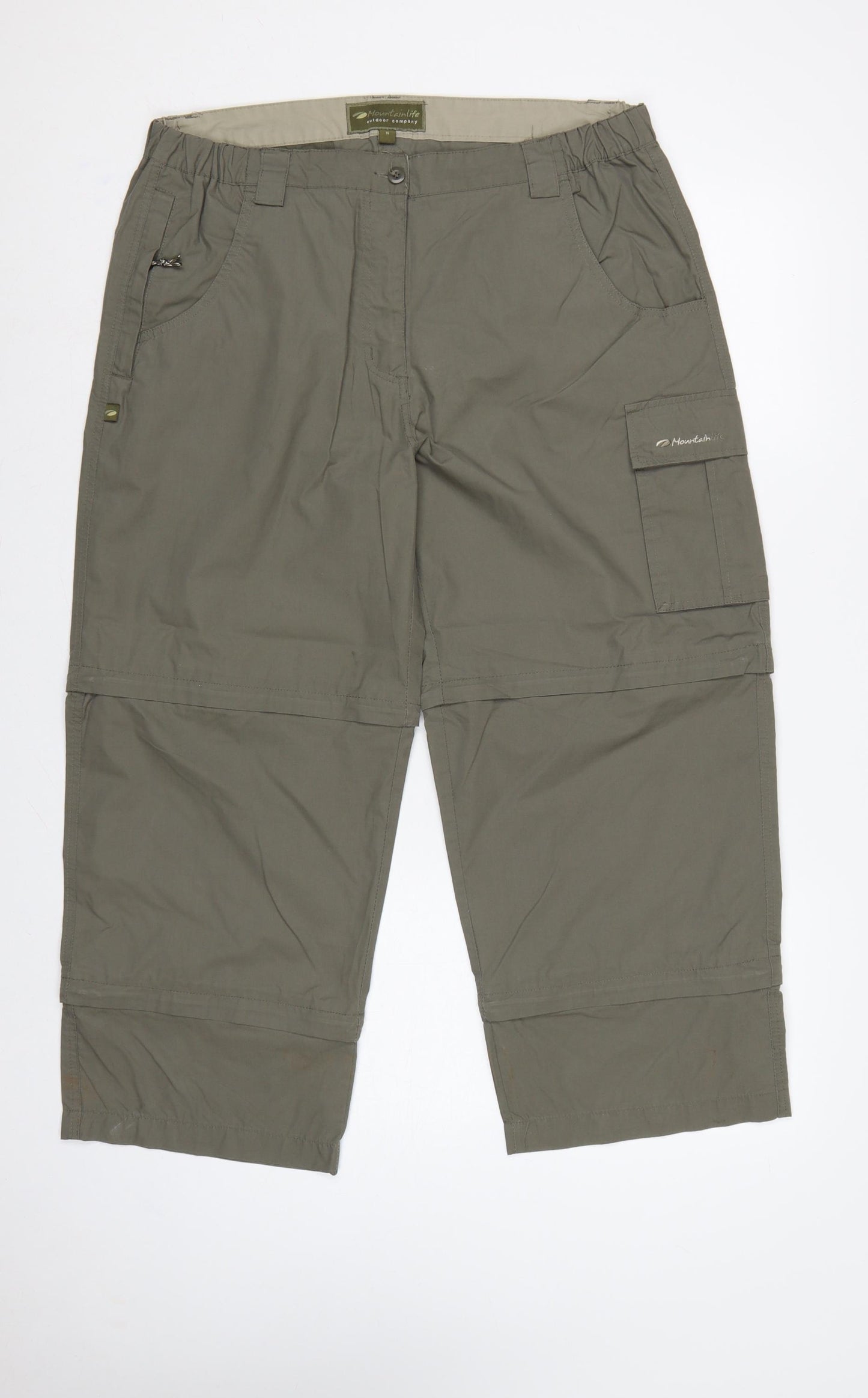 Mountainlife Women’s Grey Size 16 Convertible Cargo Trousers