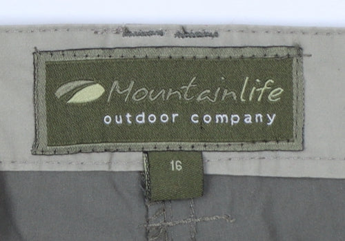 Mountainlife Women’s Grey Size 16 Convertible Cargo Trousers