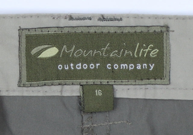 Mountainlife Women’s Grey Size 16 Convertible Cargo Trousers