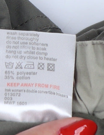Mountainlife Women’s Grey Size 16 Convertible Cargo Trousers