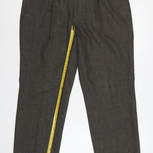 Marks and Spencer Men Grey 36 29 Straight Dress Trousers