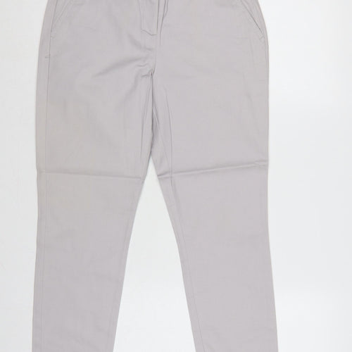 Wallis Women’s Grey UK 10 Tapered Cotton Stretch Work Trousers