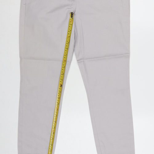 Wallis Women’s Grey UK 10 Tapered Cotton Stretch Work Trousers