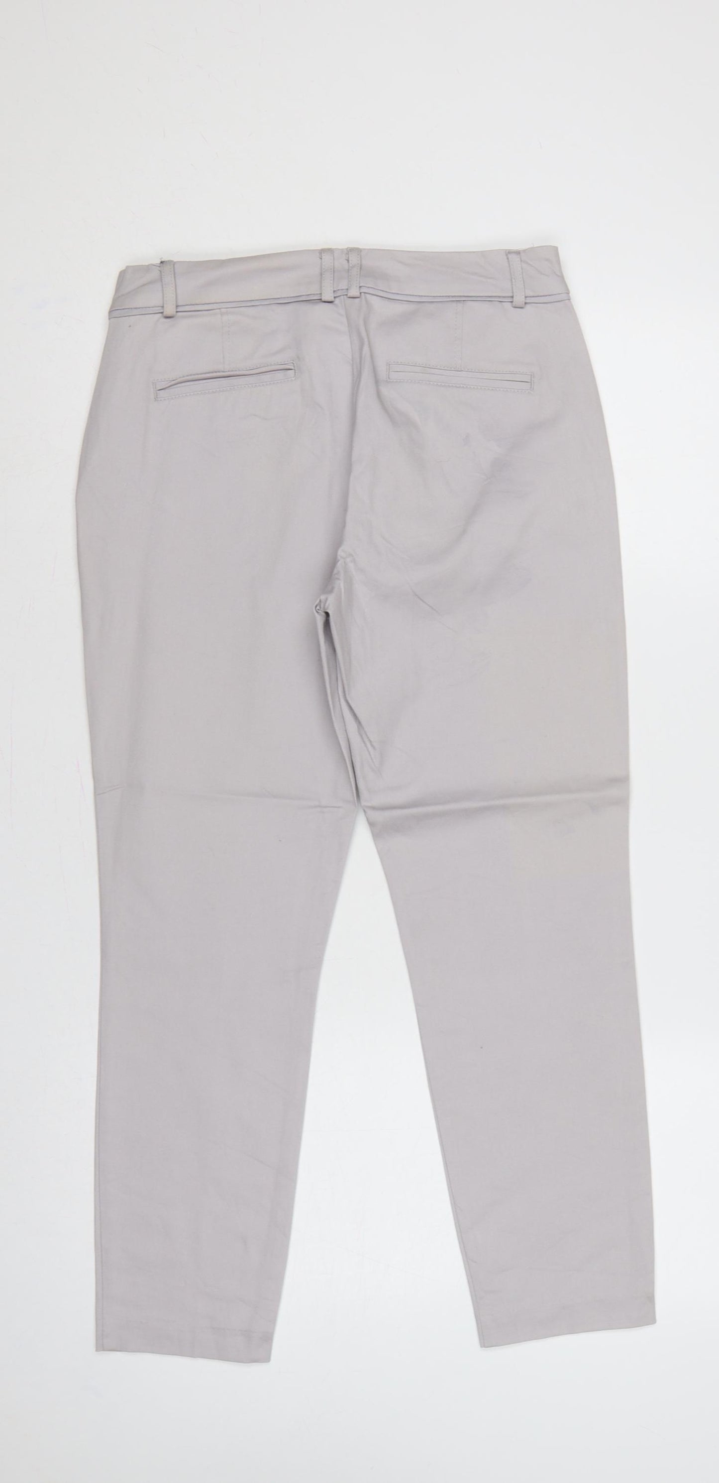 Wallis Women’s Grey UK 10 Tapered Cotton Stretch Work Trousers