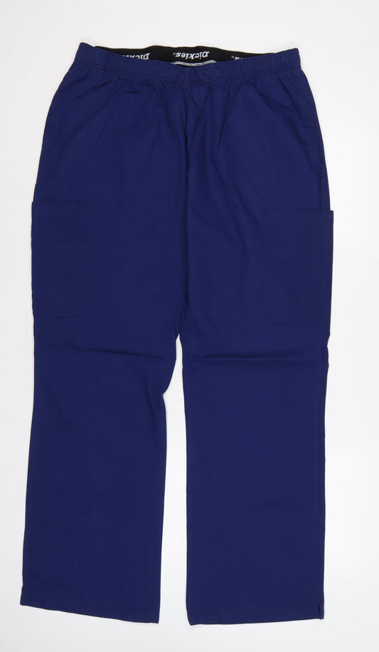 Dickies Men’s Blue XL Cargo Workwear Trousers Elastic Waist