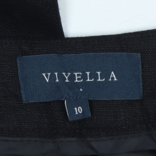 Viyella Women’s Black Size 10 Straight Leg Tailored Dress Trousers