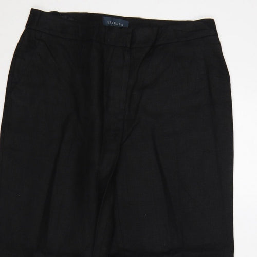 Viyella Women’s Black Size 10 Straight Leg Tailored Dress Trousers