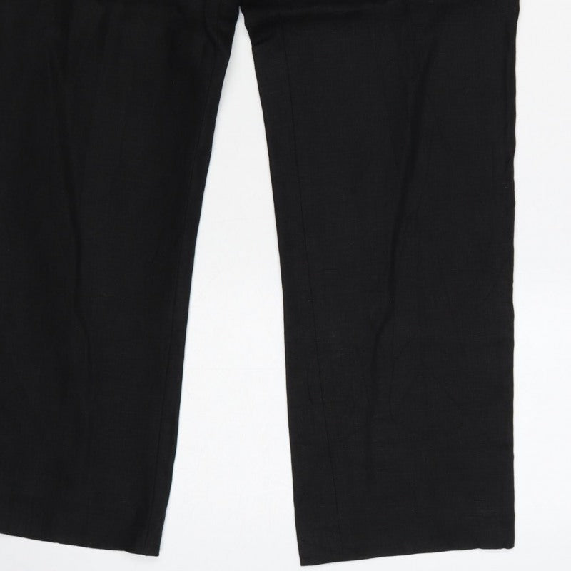 Viyella Women’s Black Size 10 Straight Leg Tailored Dress Trousers