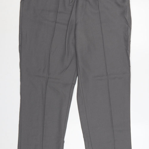 Damart Women’s Grey UK 20 Straight Leg Elastic Waist Trousers