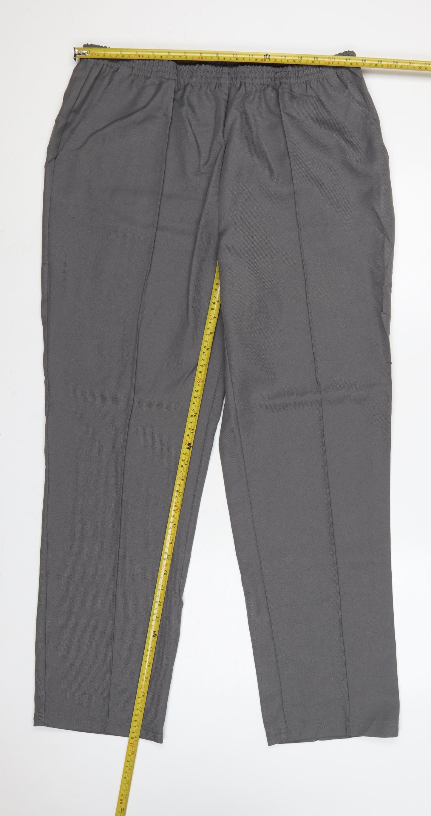 Damart Women’s Grey UK 20 Straight Leg Elastic Waist Trousers