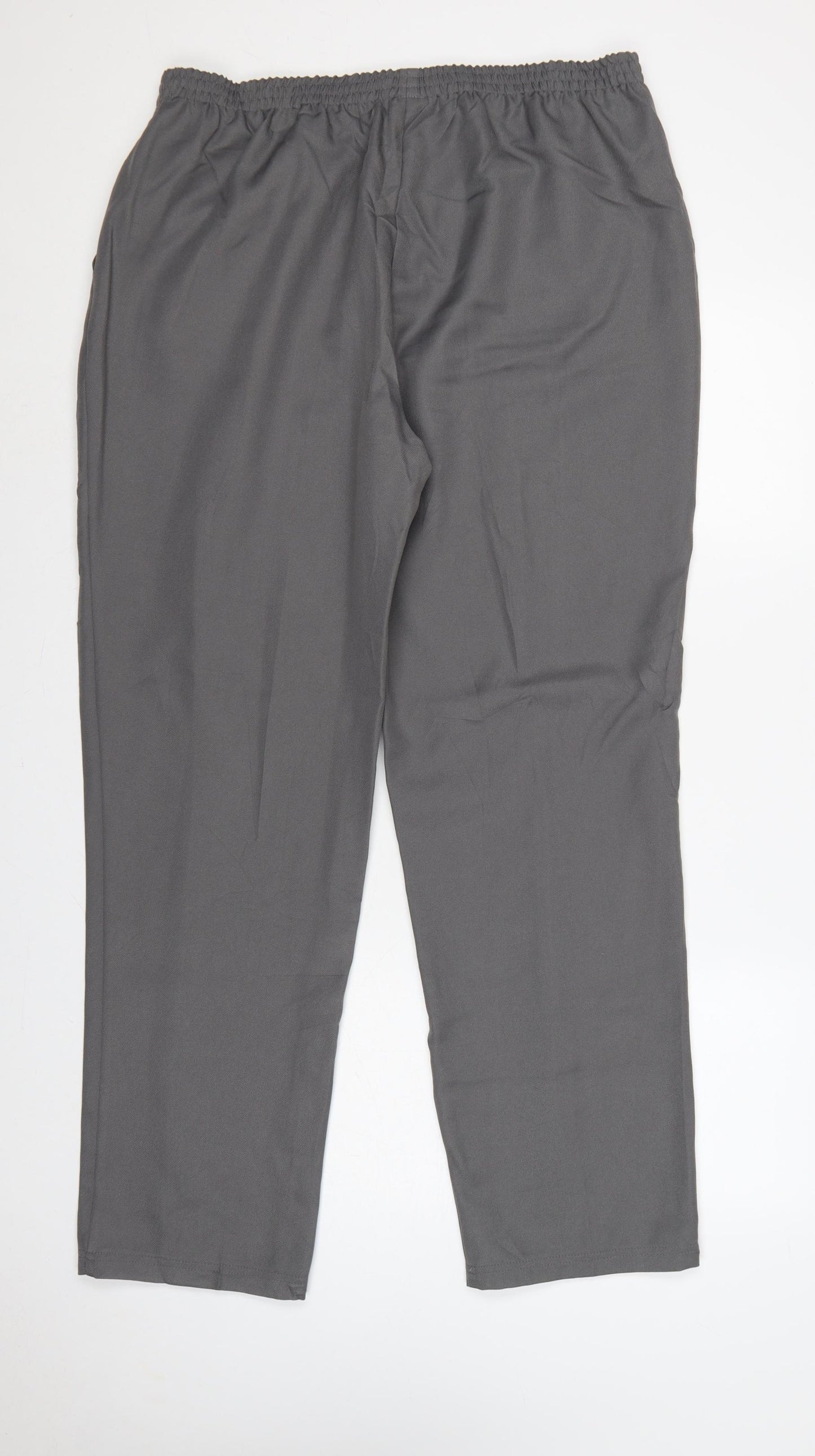 Damart Women’s Grey UK 20 Straight Leg Elastic Waist Trousers