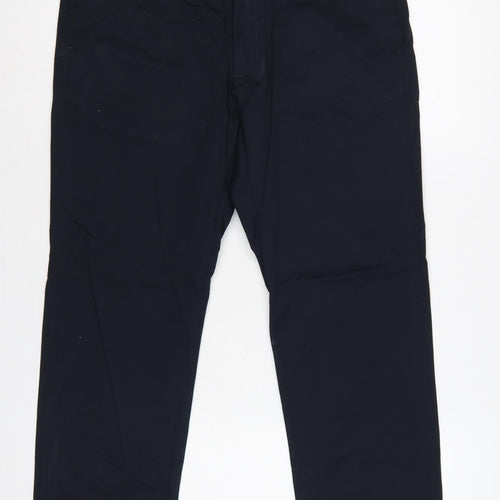 Marks & Spencer Autograph Men's Navy 32in Slim Fit Trousers 31in Leg