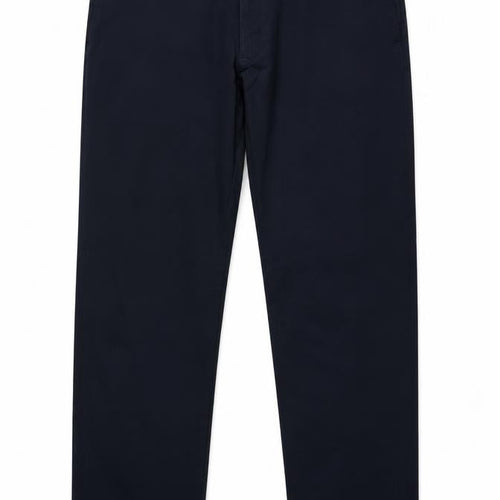 Marks & Spencer Autograph Men's Navy 32in Slim Fit Trousers 31in Leg