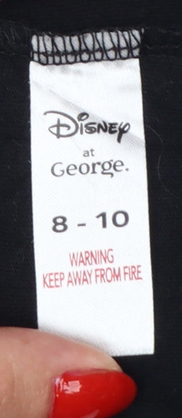 Disney at George Teens Black Size 8 Basic Lady and the Tramp T-Shirt