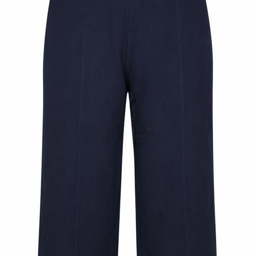 Cotton Traders Women's Midnight Blue UK 16 Wide Leg Cropped Trousers