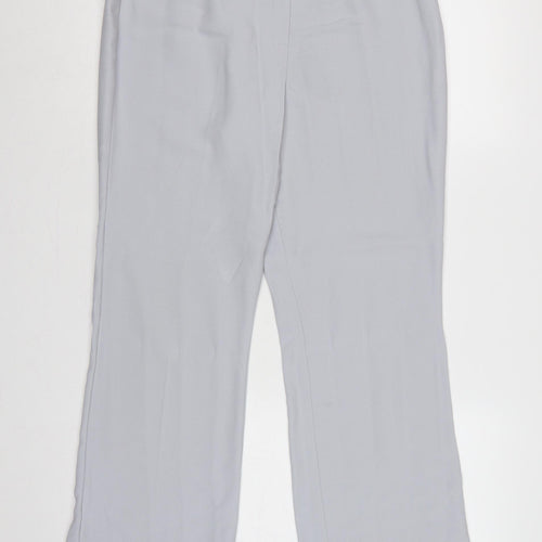 Autonomy Women Grey UK 14 Classic Straight Leg Tailored Trousers