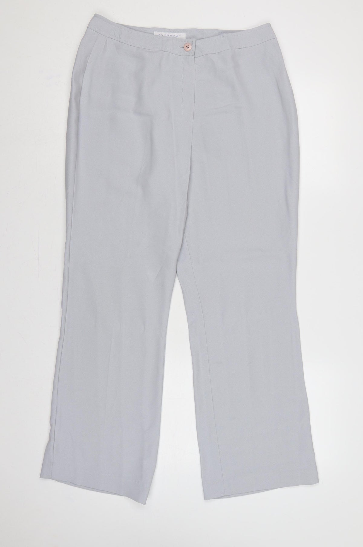 Autonomy Women Grey UK 14 Classic Straight Leg Tailored Trousers