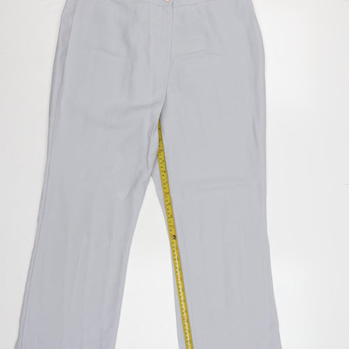 Autonomy Women Grey UK 14 Classic Straight Leg Tailored Trousers