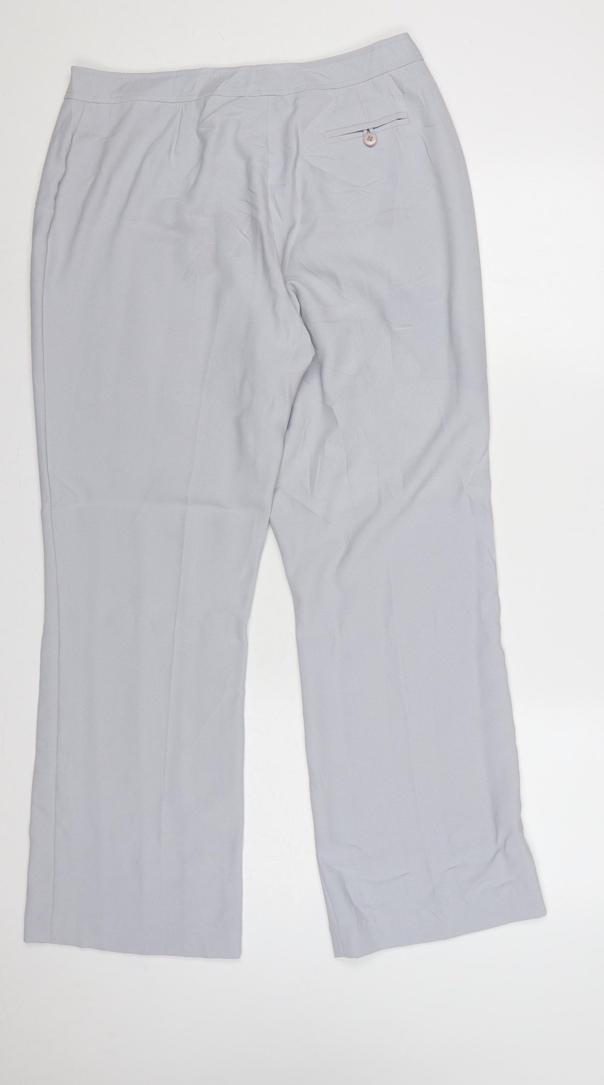 Autonomy Women Grey UK 14 Classic Straight Leg Tailored Trousers