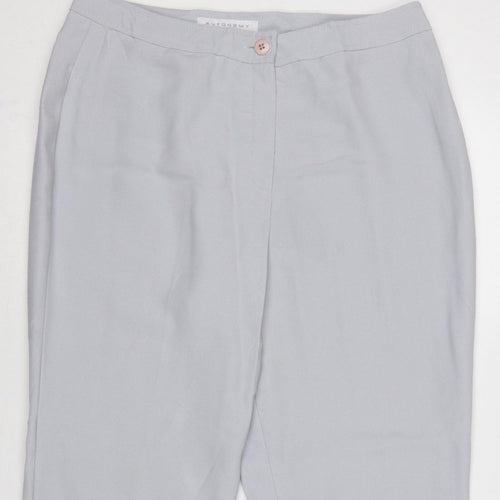 Autonomy Women Grey UK 14 Classic Straight Leg Tailored Trousers