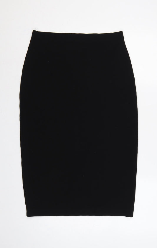 Oska Women Black UK 14 Midi Straight Pencil Stretch Skirt