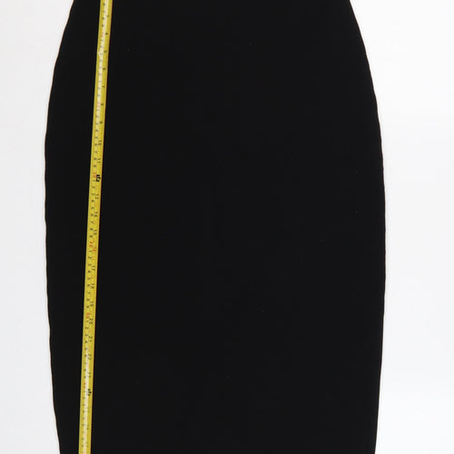 Oska Women Black UK 14 Midi Straight Pencil Stretch Skirt