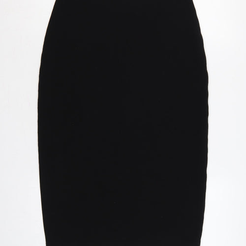 Oska Women Black UK 14 Midi Straight Pencil Stretch Skirt